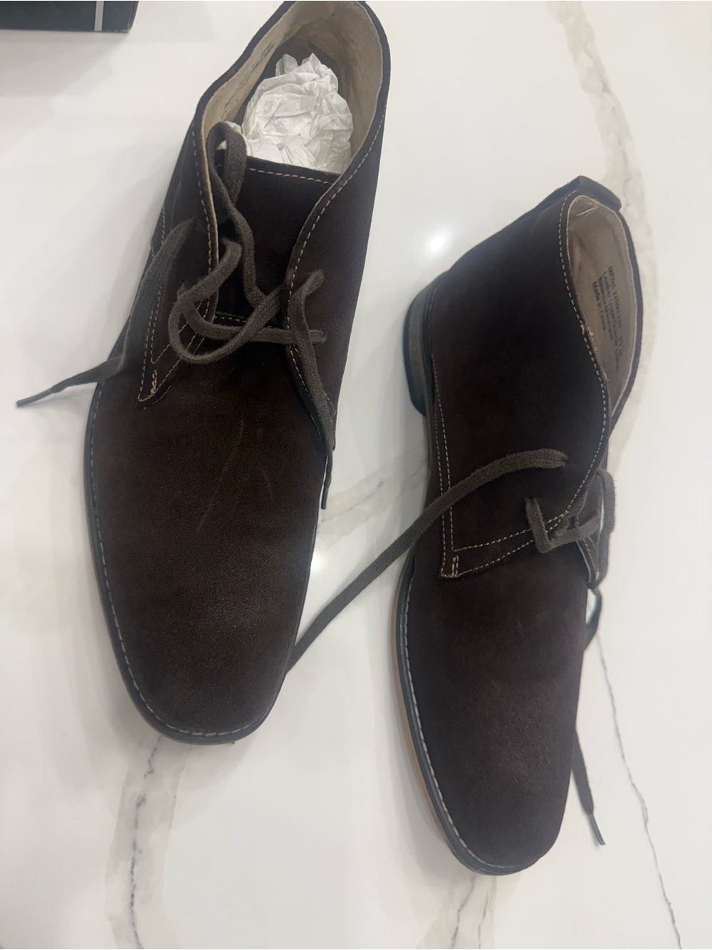 Stacy Adams Dark Brown Suede Lace-Up Chukka Boots